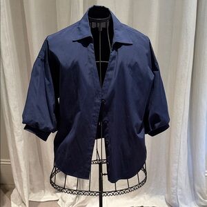 Brochu Walker Navy Short-Sleeve Button Shirt Jacket